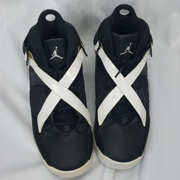 NIKE Jordan 8.0 GS Dark Charcoal shoes. Size 7Y. Unisex. Black/white - Picture 5 of 9